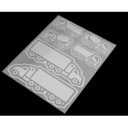 Stickerbogen reflektierende Aufbügler - LKW